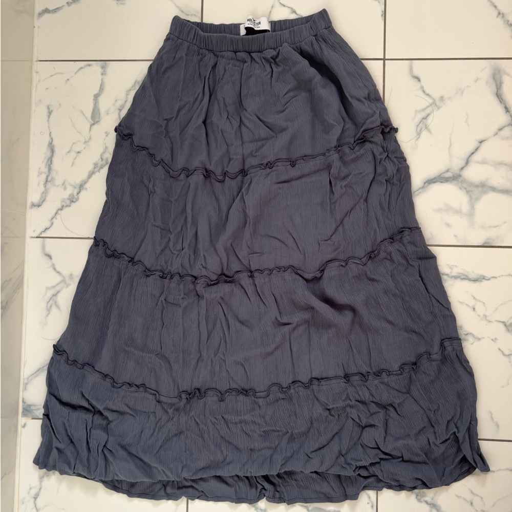 Hollister Grey-Blue Maxi Skirt